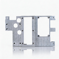 Support de montage en aluminium usiné CNC sur mesure, fixation de cadre en aluminium usiné avec précision, avec plusieurs trous de fraisage encastrés