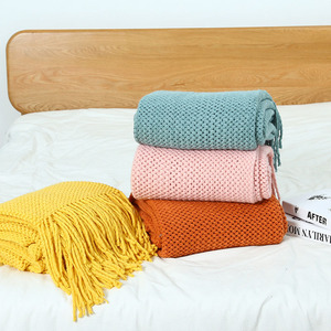Couverture tricotée Simple Solide Canapé Jeter Couvertures Chunky Épais Plaid Fil Couvertures <span class=keywords><strong>Lit</strong></span> Canapé Décor Couverture Plaid <span class=keywords><strong>Couvre</strong></span>-<span class=keywords><strong>lit</strong></span> - Product Image 2