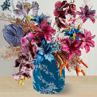 Boîte d'emballage personnalisée en gros, écologique, imperméable, en PVC et papier flanelle, forme unique, pour fleurs, boîte cadeau, marque JIEMI