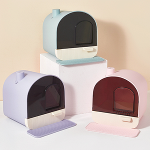 Livraison directe, bac à litière pour chat entièrement fermé, pas cher, grande toilette pour chat, type tiroir, désodorisant, cheminée, anti-chute, litière pour chat - Product Image 4