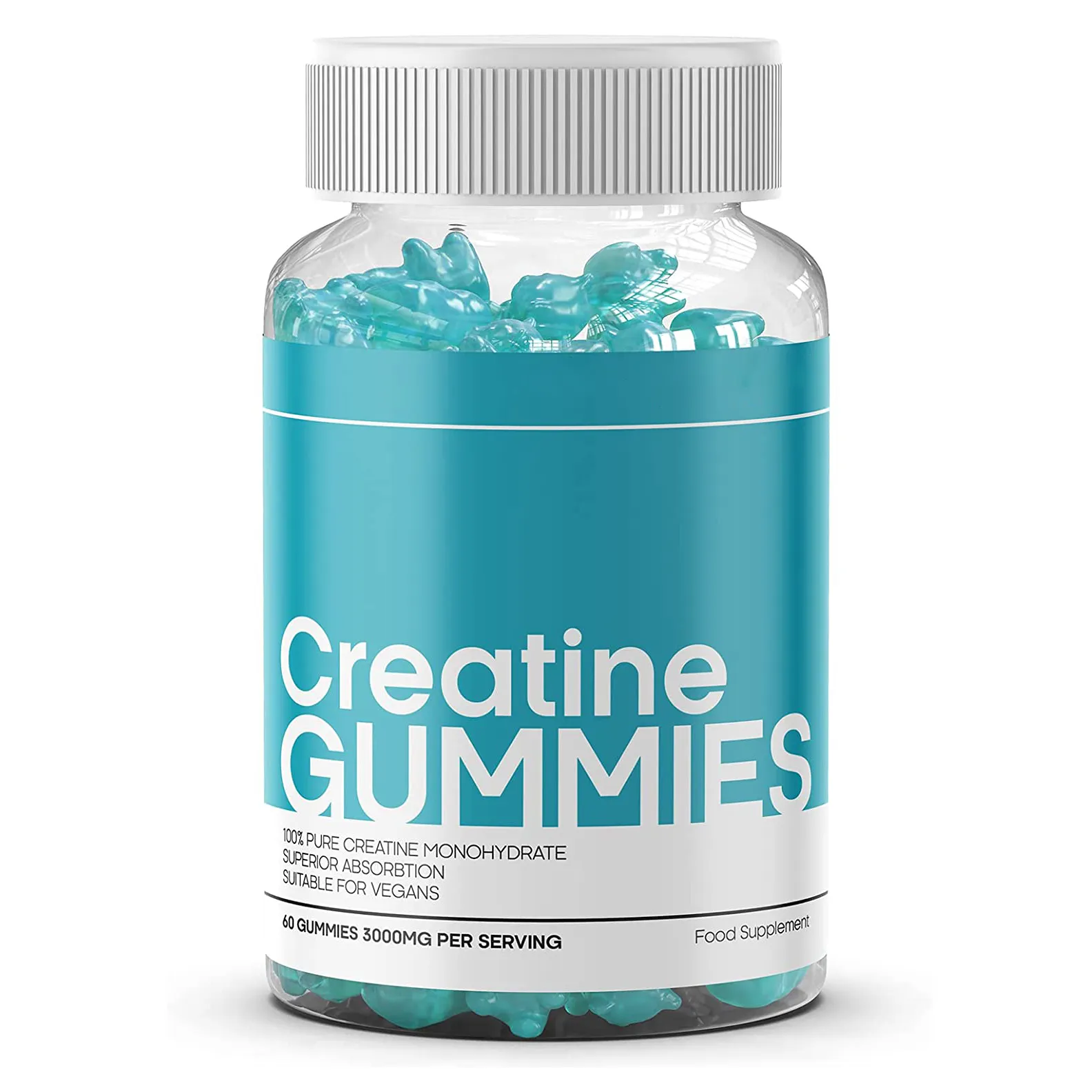 प्राकृतिक फल स्वाद शाकाहारी 3000 मिलीग्राम creatine monohydrate gummies creatine पूरक