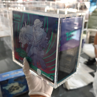 Boîte de rangement pour cartes de jeu ETB en acrylique transparent, moderne, résistante aux UV, avec couvercle magnétique, facile à assembler