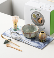 Kit de préparation du matcha personnalisé, fouet à matcha, tamis à matcha, perles métalliques, bol à matcha chromé, 8 pièces