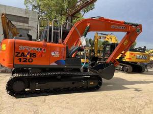 สภาพการทำงานดีเยี่ยม 95% ใหม่ รถขุดไฮดรอลิกตีนตะขาบขนาดกลาง Hitachi ZX120 12 ตัน รุ่นปี 2022 เครื่องยนต์ เกียร์ ปั๊ม - Product Image 6