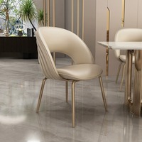Chaise de salle à manger de luxe rembourrée, chaise de bureau moderne pour la maison, chaise de salle à manger en tissu doré écologique pour la maison et le restaurant