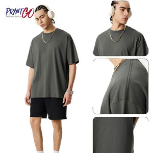 Camiseta de Verano para Hombre, Marca Summer300g, 100% Algodón, Estilo Holgado, Transpirable, Baja Contracción, Alta Calidad, Bordado Urbano - Product Image 1