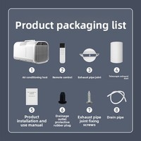 AC Portabel 4200 BTU untuk Ruangan Kecil, Mini AC Pendingin Udara 110V 220V dengan Pegangan