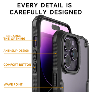 Ốp điện thoại di động chống <span class=keywords><strong>s</strong></span>ốc bảo vệ lai <span class=keywords><strong>TPU</strong></span> PC tích hợp túi khí cho Apple <span class=keywords><strong>iPhone</strong></span> 14 15 16 Pro Max, trong suốt - Product Image 4