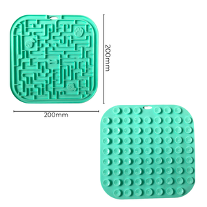 Tapis à lécher carré en silicone pour animaux de compagnie, assiette d'alimentation pour animaux, assiette à alimentation lente - Product Image 1