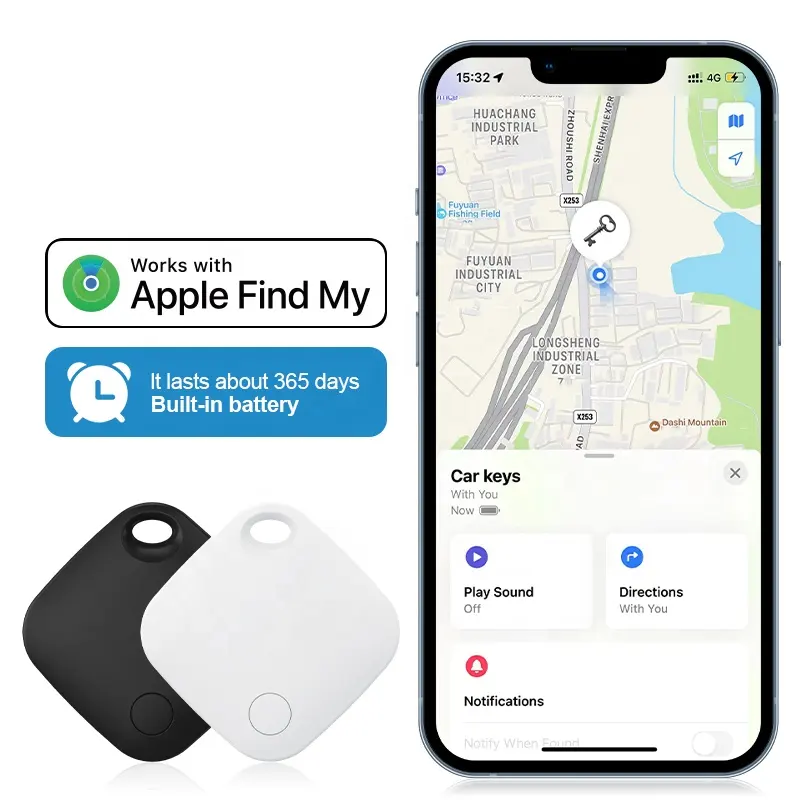 RSH OEM Smart Tag MFi Find My iTag Haustier Hund Echtzeit-Tracking Brieftasche Gepäck intelligenter Schlüssel-Finder Ortungsfunktion Mini-GPS-Tracker für Apple