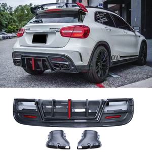 Difusor de punta de escape parachoques trasero labio espada aletas alerón Winglet difusor para <span class=keywords><strong>Mercedes</strong></span> Benz <span class=keywords><strong>GLA</strong></span> clase X156 GLA45 <span class=keywords><strong>AMG</strong></span> 2013-2016 - Product Image 3
