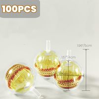 Modern 100 buah akrilik bening bentuk bola rak Tampilan DIY coklat permen kemasan pemegang untuk buket bunga coklat penutup