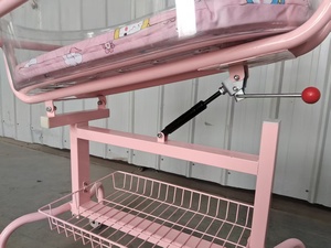 Lit d'hôpital pour nouveau-né <span class=keywords><strong>en</strong></span> plastique ABS, avec bassin transparent et hauteur réglable, mobilier hospitalier, garantie 1 an - Product Image 4