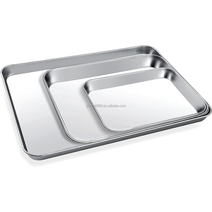 Plateau OEM en acier inoxydable Plateau pour outils de bijouterie Plateau épaississant non toxique et robuste pour la cuisine, instrument de laboratoire et plateau dentaire - Product Image 1