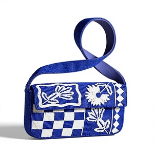 Sac à main de soirée de luxe pour femme, orné de perles et de cristaux, fait main, pochette de soirée élégante - Product Image 5