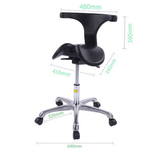 Fabricante de Sillas de Montar con Respaldo Ergonómico, Inclinación y Asiento Dividido, Taburete Ajustable en Altura para Asistente <span class=keywords><strong>Dental</strong></span> y Cirujano - Product Image 4