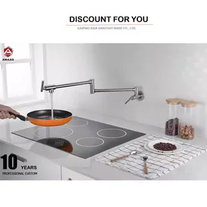 Aida miễn phí xoay gấp bếp <span class=keywords><strong>Mixer</strong></span> rắn brass Vòi Nước Nhà Bếp nồi Filler <span class=keywords><strong>Mixer</strong></span> cho gia đình - Product Image 2