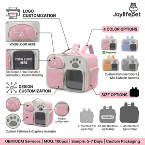 Özel baskılı Logo evcil hayvan sırt çantası moda kedi ve köpek çekiş halat taşıma özelliği ile katlanabilir omuz Crossbody çanta - Product Image 5