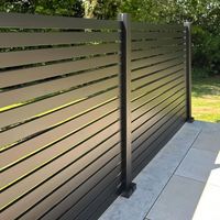 Panel de Cerca Lateral de Aluminio para Jardín, Ancho Estrecho, Recubrimiento en Polvo, Antioxidante, Cerca de Seguridad para Jardín, Tamaño y Color Personalizados, Venta al Por Mayor