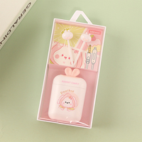 KIKI-410 mignon fraise lapin boîte de rangement écouteur dans l'oreille filaire dessin animé lapin oreille 3.5mm casque