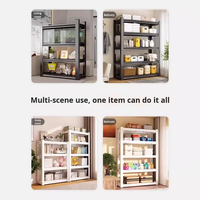 Armoire multi-niveaux réglable de type étagère ; Étagère de rangement en acier laminé à froid pour chambre à louer ; Porte-vêtements ouvert pour chambre à coucher et maison