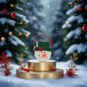 Bolsa de Regalo Navideña para Niños, Redonda, Duradera, Plegable, de Fieltro de Poliéster, Bolsa para Dulces, Bolsa Decorativa para Nochebuena - Product Image 3