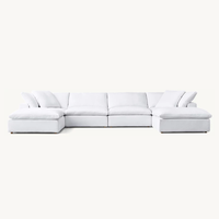 Mobilier de salon moderne de style américain canapé nuage combiné en forme de L villa Homestays Hotel factory peut être personnalisé