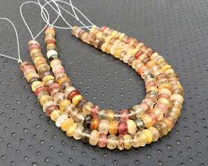 Perles rondes à facettes en pierre naturelle multi-rutile, 8.5 pouces de Long pour la fabrication de bijoux, de bracelets et de colliers - Product Image 4