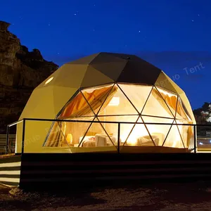 الصحراء 6m / 8m قطر Glamping فندق الجيوديسية قبة المنزل كوخ كوخ خيمة المنزل مع الزينة