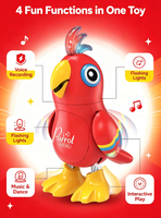 Jouet perroquet électrique dansant, enregistrement vocal et répétition, jouet interactif en plastique avec lumière LED et musique pour enfants, cadeau