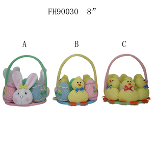 Stuffed bunny Chick easter eggs basket decoration customized