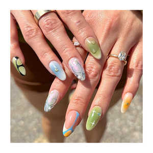 Les dernières tendances en matière de faux ongles longs de style européen et américain, forme cercueil, à presser - Product Image 2