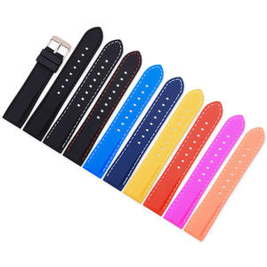 <span class=keywords><strong>Bracelet</strong></span> de montre universel sport en <span class=keywords><strong>silicone</strong></span> de remplacement 18mm 20mm <span class=keywords><strong>22mm</strong></span> 24mm de largeur pour hommes et femmes - Product Image 3