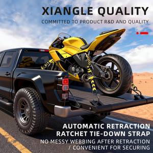 Sangles de <span class=keywords><strong>moto</strong></span> à enroulement automatique de 1 po x 10 pi, 1500 lb, sangles d'arrimage à cliquet à enroulement automatique - Product Image 2