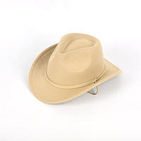 Chapeaux de Cowboy pour enfants de conception vierge simple Chapeau de performance de danse jazz pour enfants en feutre à large bord