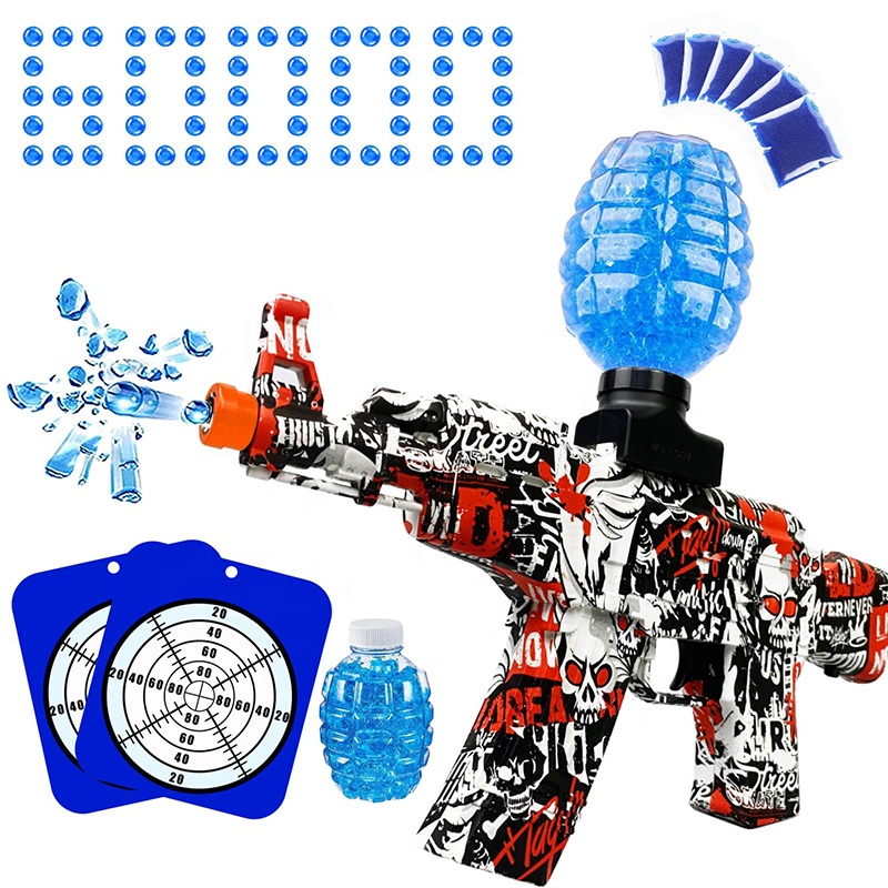 Заводская оптовая продажа 2 в 1 пистолет для бластера и электрическая пуля из мягкой пены AKM47, шарик для брызг, водяные гелевые шарики, игрушечные пистолеты