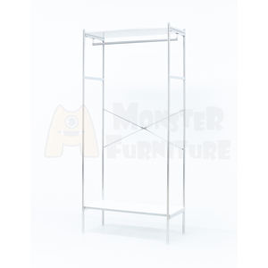 Étagères de la série UrbanSteel, style minimaliste, cadre en acier inoxydable, résistant à la rouille et à la corrosion, design arrondi lisse, réversible - Product Image 3