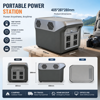 Station d'alimentation portable 1280Wh, générateur solaire, batterie LiFePO4 pour le camping en plein air, la maison, la secours en cas d'urgence