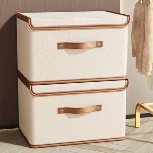 Durable Oxford Fabric Wardrobe Organizer <b>Bin</b> Foldable Clothes Storage Box with Lid - Product Image 4