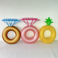 Bouée de bain géante gonflable en forme de diamant, modèle de diamant gonflable géant, bouée de bain gonflable