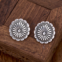 Boucles d'oreilles clous Concho hypoallergéniques style western classique pour femme, bijoux de concert country, best-seller