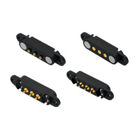 Connecteur magnétique Pogo Pin plaqué or sur mesure, 2 à 9 broches, mâle/femelle, pour charge et alimentation