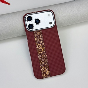 เคสโทรศัพท์ลายดอกไม้ใหม่ ผิวสัมผัสคาร์บอนไฟเบอร์ แม่เหล็กในตัว สำหรับ iPhone 18 15 16 17 Pro Max Ultra Thin PC ป้องกันแรงกระแทก แข็งแรง - Product Image 1