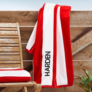 Embroidered Cabana Stripe <strong>Beach</strong> <strong>Towel</strong> Classic Striped <strong>Towel</strong> for Him for <strong>Her</strong> Summer Poolside Fancy <strong>His</strong> <strong>Hers</strong> Summer Swimming - Product Image 5