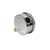 AKS 0-15 Bar 0-220 PSI Pressure Gauge 63mm Semi-Steel Case Radial Bottom Mount 1/4 NPT Water Oil Gas Air Pressure Gauge