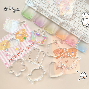 Tarjeta de foto de ladrillo transparente acrílico deporte tarjeta Protector Anime pantalla soportes de tarjetas magnéticas para regalos de decoración de escritorio - Product Image 1