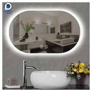 Primi produttori OEM Slim Frame ODM personalizzazione Eco Friendly vetro retroilluminato Led ovale <span class=keywords><strong>specchio</strong></span> da <span class=keywords><strong>bagno</strong></span> con luce - Product Image 5