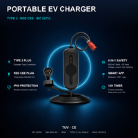 Borne de Recharge Publique pour Véhicules Électriques Type 2 avec RFID, Application, WiFi, Écran LCD, IP66, OCPP 1.6J, 4G, Chargeur Commercial Neuf 7kW