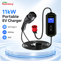 Chargeur EV portable 11 kW 16 A Type 2 400 Vca CE TUV RoHS IP67 pour fabricants OEM ODM, grossistes et distributeurs européens