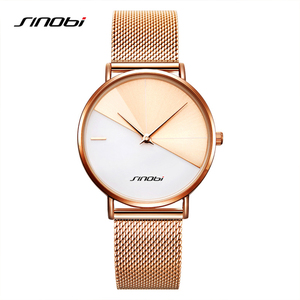 Reloj de Pulsera de Cuarzo para Mujer, Impermeable, Diseño Minimalista, Bisel Chapado en Oro, Correa de Cuero de Dos Colores, Elegante - Product Image 2